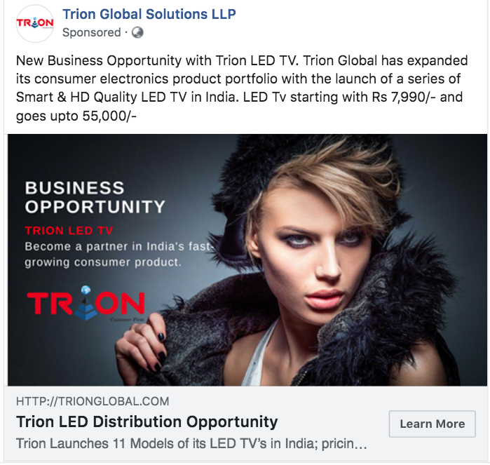 Lead Generation Social Media Ads for Trion Global - Digital Punch 